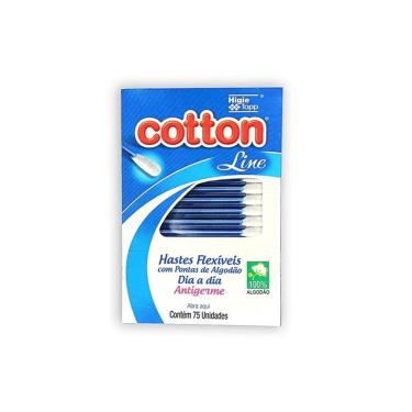 Imagem de Cotonete Cotton Line 75 Unidades 100% Algodão