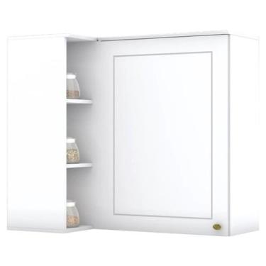 Imagem de Armario Aereo Canto Reto 1P MDF 94x54 cm Americana C359 Branco Henn, B