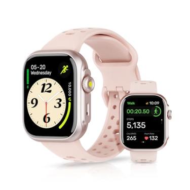 Imagem de Relogio Smartwatch Feminino com GPS, Alexa Built-in, à prova d'água 3ATM natação, Relogio Masculino, Monitoramento Relógio Esportivo, Chamadas Bluetooth, Notificações, Smartwatch(rosa)