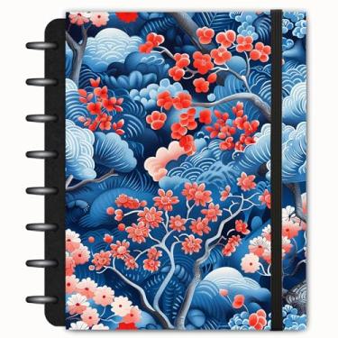 Imagem de Caderno Modular Sakura Inteligente Médio A5 Capa Dura 90g 6 Divisórias Smart 160 páginas Infinito Achala