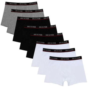 Imagem de Kit 08 Cuecas Masculinas Boxer Cotton Basic Huxter Colors, GG
