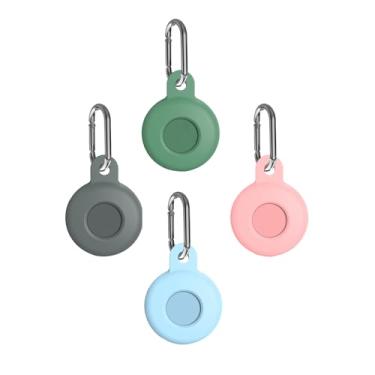 Imagem de 4 peças de silicone macio antiarranhões capa protetora rastreador de localização peça acessório para Air Tag 2021