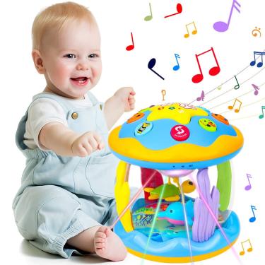 Imagem de Brinquedo para bebês Aboosam Musical Learning de 6 a 18 meses com luz giratória