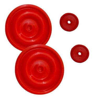 Imagem de Kit 02 Membrana Pequena/Grande Reparo do Pulsador Vermelha  - Anabisho