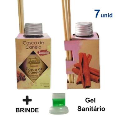 Imagem de Kit 7 Aromatizador Ambiente 100ml Difusor Palito Luz Aromas Aromatizan
