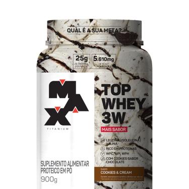 Imagem de Top Whey 3W Max Titanium (900g) Cookies & Cream