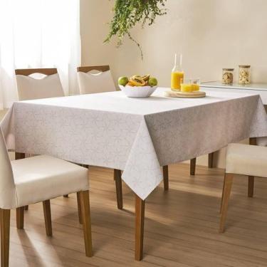 Imagem de Toalha de Mesa Copacabana Bege 1,55x2,50m 8 Lugares Lepper