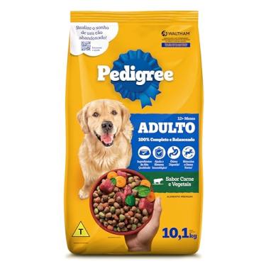 Imagem de Ração Pedigree Carne e Vegetais Cães Adultos Raças Médias e Grandes 10,1 kg