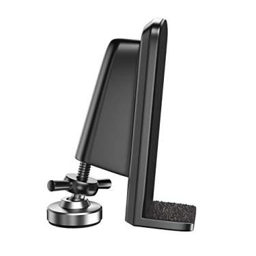 Imagem de Fechadura de porta portátil para viagem, trava de segurança antiderrapante trava de porta dispositivo de segurança, fechaduras de porta de liga de alumínio para segurança feminina, proteção pessoal de apartamento para proprietários (Preto)