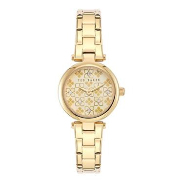 Imagem de Ted Baker Relógio feminino com pulseira de corrente de aço inoxidável em ouro amarelo, Dourado