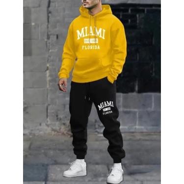 Imagem de Conjunto Calça E Blusa Moletom Academia Jogger Masculino Feminino Miam