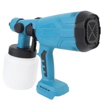 Imagem de Pulverador de Tinta Elétrica Sem Fio 200W Pistola de Pulverização Alimentada por Bateria Com 800 Ml de Recipiente e 4 Bocais, Além de Acessórios para Projetos de Melhoria Casa