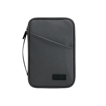 Imagem de Carteira porta passaporte e documentos, cart?es e dinheiro, emborrachado e imperme?vel, feminino e masculino (CINZA)