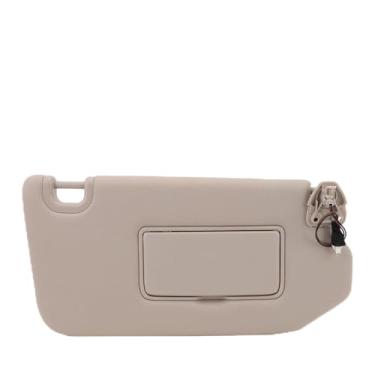 Imagem de Viseira de sol espelhada do lado esquerdo do motorista, espelho de maquiagem bege elegante, placa de proteção solar, montagem de viseira de sol para Pathfinder Indonesia R52 2012 a 2019 QX60 2013‑2018