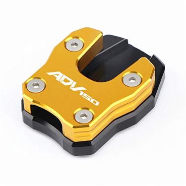 Imagem de Acc-Creativity Suporte de pé de motocicleta com ampliador lateral para placa de extensão compatível com HONDA ADV150 XADV150 2019-2020 (dourado)