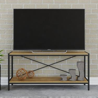 Imagem de Rack Para Tv Até 50 Polegadas 2 Prateleiras Industrial 120cm Active Yescasa Lamina Mel