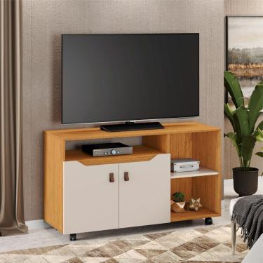Imagem de Rack Para Tv Até 49 Polegadas 2 Portas Seleto Jcm Móveis Cinamomo-off White
