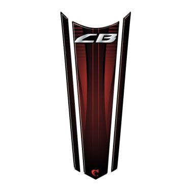 Imagem de Adesivo Faixa Gravata Resinado Tanque Moto Honda Cb Twister Vermelho Vermelho