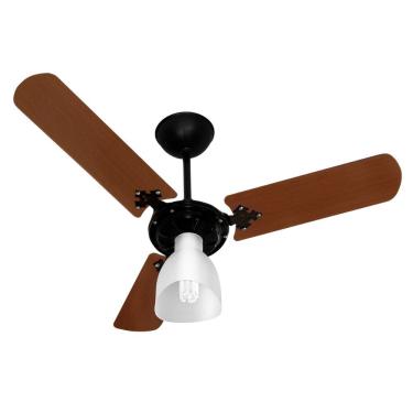 Imagem de Ventilador De Teto Venti-delta New Delta Light Preto Com 3 Pás Mogno 110v