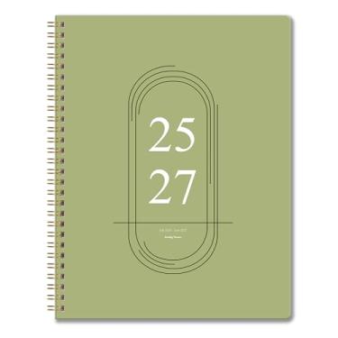 Imagem de Agenda mensal 2025-2027, julho de 2025 a junho de 2027, A4 (21,6 cm x 28 cm), agenda mensal de 2 anos, calendário de 24 meses, capa de papelão para caderno de calendário simples, adequada para escolas