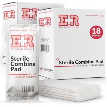 Imagem de Almofadas colheitadeiras estéreis de 20 x 25 cm – Design altamente absorvente para feridas grandes, embaladas individualmente para fácil uso, ideal para kits de primeiros socorros e resposta de