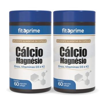 Imagem de Kit 2x Cálcio Magnésio e Zinco + Vitamina D3 e K2 60 Cápsulas