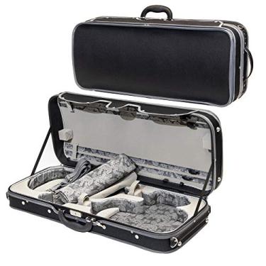 Imagem de M MI & VI Estojo De Viagem Profissional Para Violino E Viola Mi&Vi Na-8001W, Tamanho 4/4 (Tamanho Normal), Interior Em Seda, Estrutura Madeira Nobre, Alças Ajustáveis, Serve Normal 16" A 16,5" - Miv