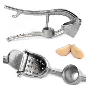 Imagem de Espremedor Alho 5em1 Amassador Manual Alumínio Tradicional - NFM