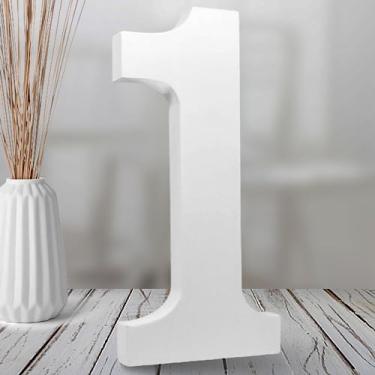 Imagem de AOCEAN Números De Madeira Branca 8", Inacabados Para Decoração Parede, Fatias Em Pé, Placa Sinalização, Decoração, Artesanato, Projetos Festa Casa (1)