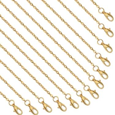 Imagem de Lemonkey Pacote Com 24 Correntes De Colar A Granel, Cabo Banhado Ouro Faça Você Mesmo Para Fazer Joias 16 Polegadas