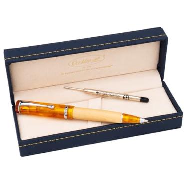 Imagem de Conklin Caneta esferográfica Duragraph Voyager – madeira de bétula + resina europeia + refil de gel extra preto grátis – Caneta executiva de presente para profissionais, escritores, homens e mulheres