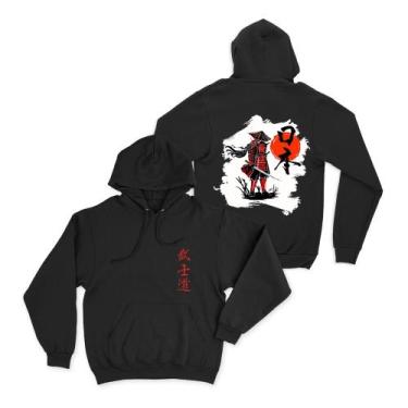 Imagem de Moletom Canguru Unissex Samurai Armadura Yoroi Blusa Streetwear algodã