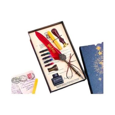 Imagem de Conjunto De Caneta De Penas De Harry Potter Infantil, Caixa De Present