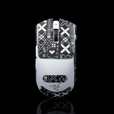 Imagem de Hokeyio Fita aderente para Razer Viper V3 Pro - antiderrapante, controle aprimorado, resistência ao suor, melhora a aderência FPS Gaming e a proteção do mouse [pré-corte] Printsteam BW