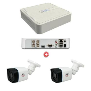 Imagem de Kit DVR Hilook 4 canais 2 cameras JFL CHD 2320p HD Full - Hikvision