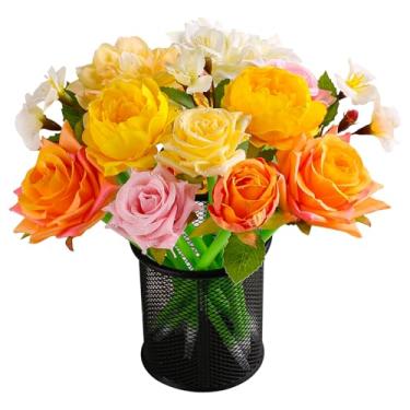 Imagem de Leery 15 canetas esferográficas de flores, dia dos namorados, rosa, para mulheres, canetas de tinta gel floral para o dia das mães, aniversário, casamento, presente para namorada, esposa, material de