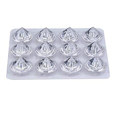 Imagem de 12 Unidades de Cubos de Gelo LED Cubos de Gelo LED, Cubos de Gelo Leves Luz -íris Multicolorida Sensor Líquido Colorido Cubos de Gelo Decorativos Com Sete Cores Mudando a Luz