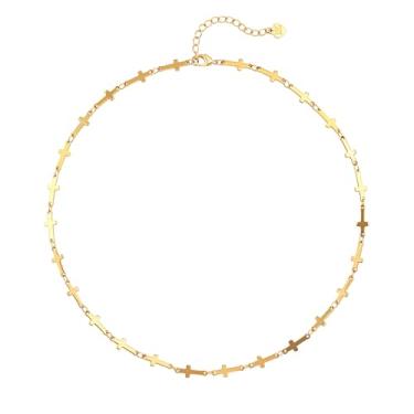 Imagem de Gargantilha feminina banhada a ouro 18 K, corrente de cobra, folha delicada, grão de café, nó de amor, corrente gargantilha, Banhado a ouro, Sem Pedra Preciosa