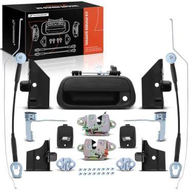 Imagem de A-Premium Kit de reconstrução de hardware de porta traseira de 33 peças compatível com Toyota Tundra 2000-2006, cabo de haste de dobradiça da tampa da tampa da tampa da porta traseira parafusos de