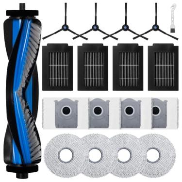Imagem de Fixbetter Conjunto de acessórios para aspirador de pó Deebot T50 Max Pro Omni Robot, 1 escova de rolo, 4 filtros, 4 sacos de pó, 4 almofadas de limpeza, 4 escovas laterais peças sobressalentes para