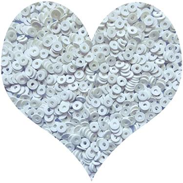 Imagem de Miçangas de argila redondas planas de vinil com contas de polímero de vinil Heishi contas planas redondas de polímero contas planas redondas de argila para fazer joias colar pulseira (01-branco)