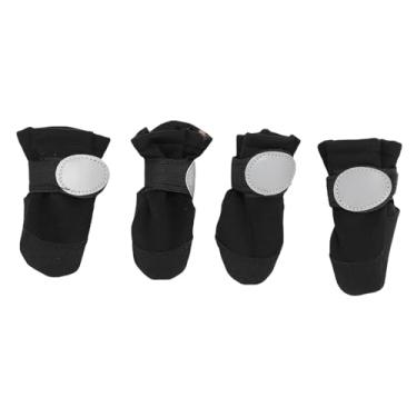 Imagem de Fockety Sapatos de Chuva de Estimação, Botas de Borracha à Prova D'água PlaçAs de Patas Protetores Com Faixa Refletiva para Caminhada Ao Ar Livre, Projetada para Se Encaixar (S)