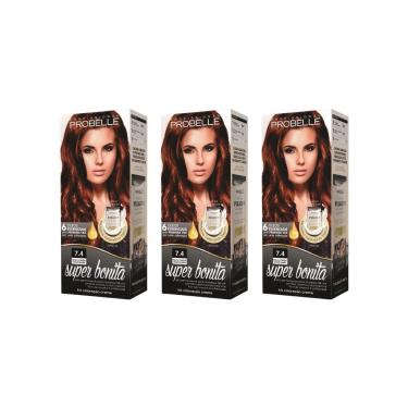 Imagem de Coloraçao Probelle Super Bonita 7.4 Louro Medio Acob-3Un