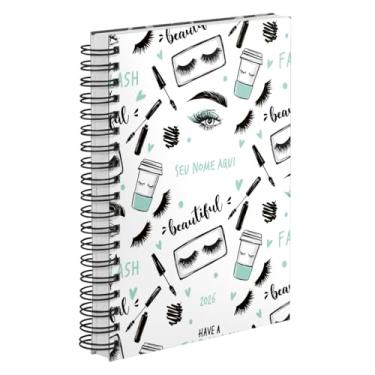 Imagem de Agenda Comercial 2026 Personalizada Capa Dura Salão de Beleza Charm Cores (Verde)