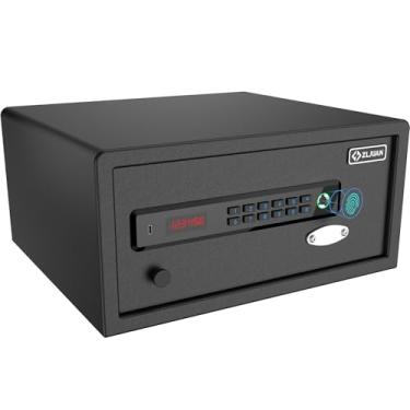 Imagem de Z ZLJUAN Seguro para hotel de 3 metros cúbicos, seguro para casa, documentos pessoais, cofre de segurança de aço com fechadura biométrica estilo hotel/fechadura eletrônica digital/fechadura com chave