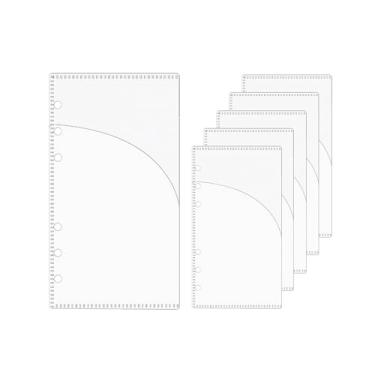 Imagem de Mogoostry Bolso para fichário A6 6 peças, 2 camadas, mangas de plástico fosco lateral aberto para dinheiro, envelopes para enchimento de dinheiro para 6 anéis, inserções de planejador de orçamento