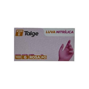 Imagem de Luva nitrílica talge tamanho ( g ) s/ pó rosa caixa c/ 100 unid- - TAL