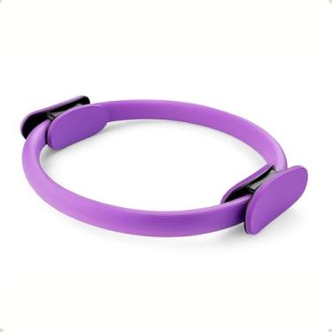 Imagem de Anel Arco de Pilates Yoga Fisioterapia Tonificador Flexível Exercício Resistência Magic Circle (Lilás)