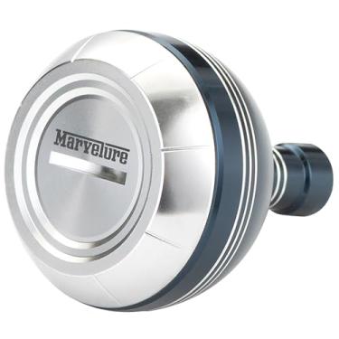 Imagem de MARVELURE Manípulo elétrico 1,77-1,85 polegadas (45-47 mm) compatível com carretel giratório Shimano tipo B de água salgada Stella SW, Stradic SW, Saragosa SW, Twin Power SW (azul marinho e prata, 47