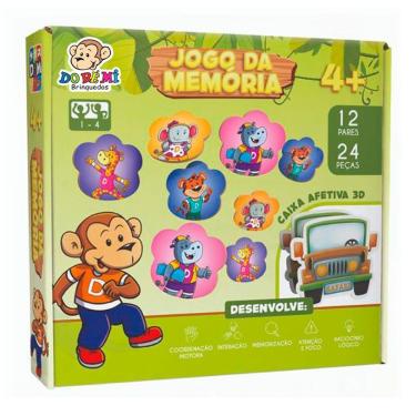 Imagem de Jogo da Memória Turminha Dorémi em madeira 24 pçs 5939 - Brincadeira